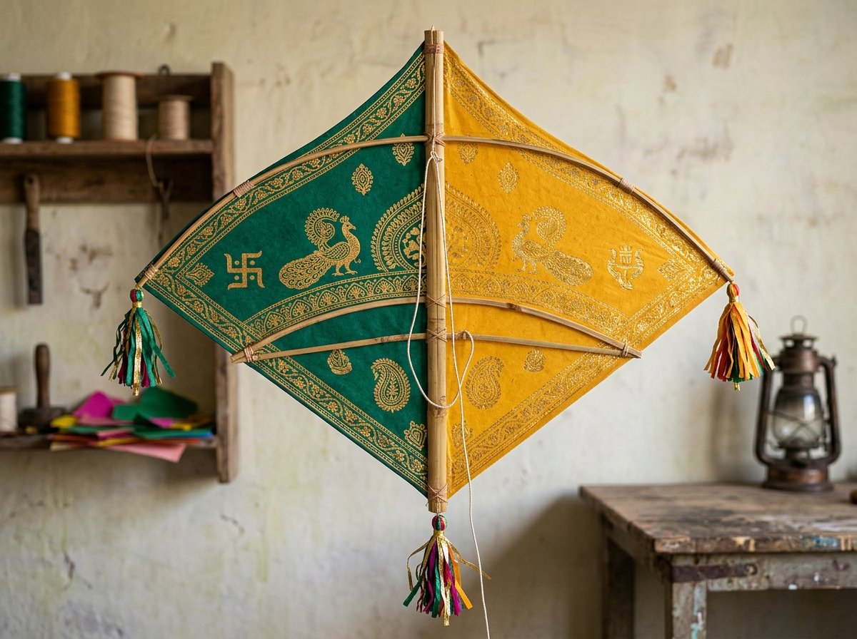 Surat Golden Sunburst Delta Kite